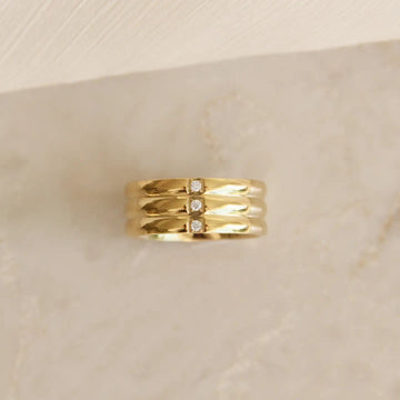 LAYERED 3 CZ CIGAR BAND