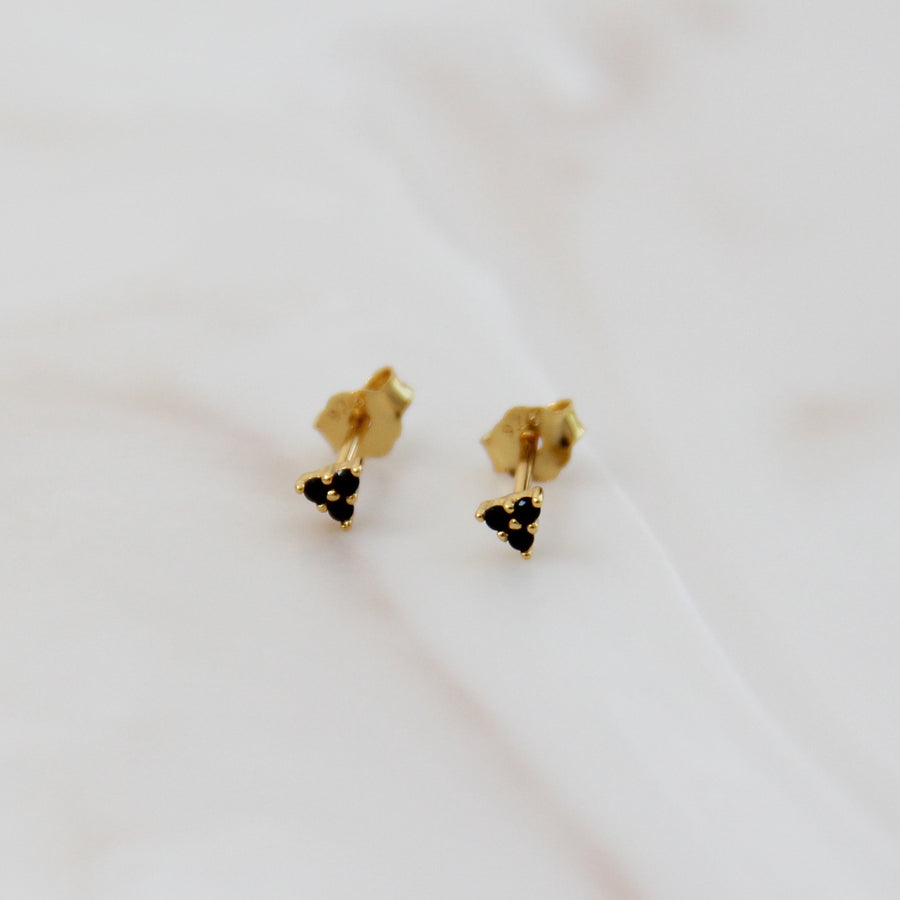 TINY TRIO STUDS - BLACK