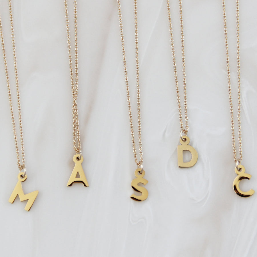 INITIAL/NUMBER NECKLACE