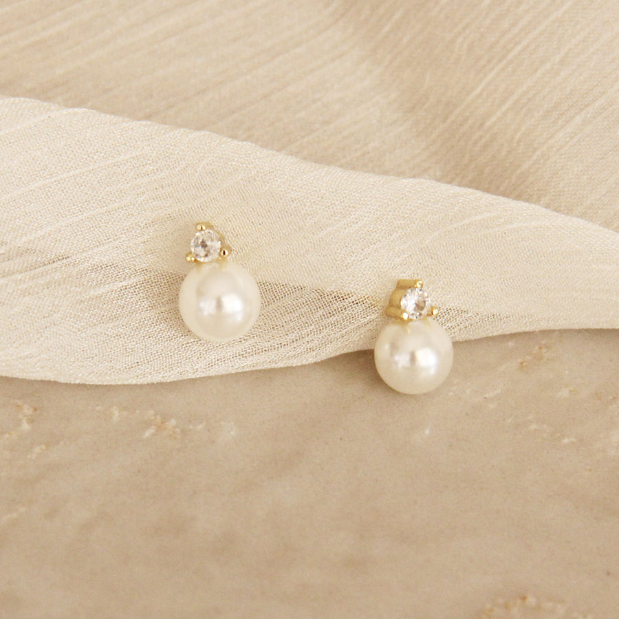 PEARL CZ STUDS