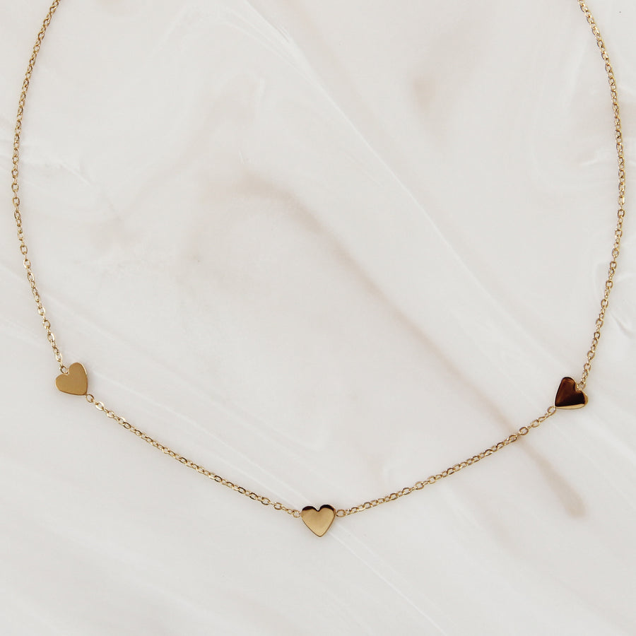 THREE HEART NECKLACE