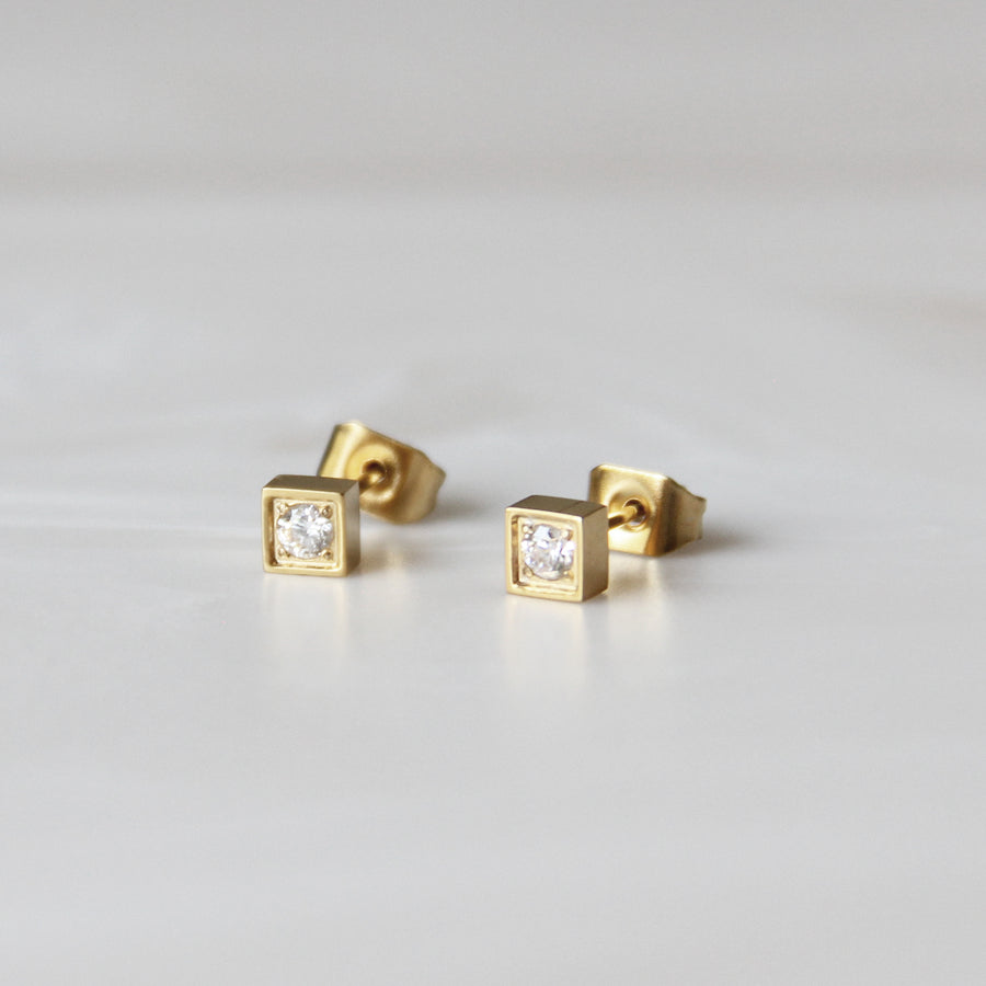 SQUARE WITH STONE STUDS