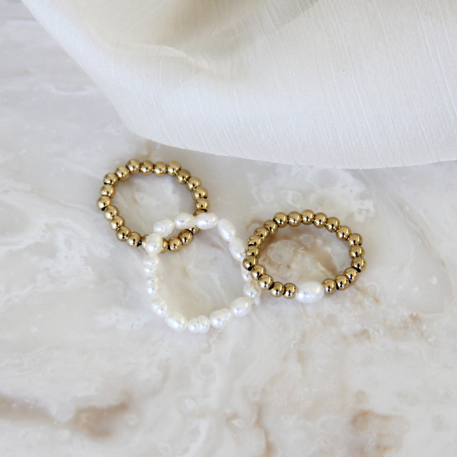 GOLD BEADED RING