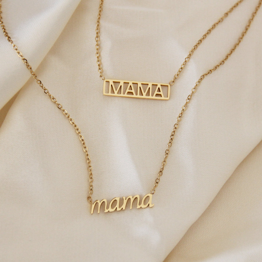 14K Gold Diamond Mama Necklace – Van Der Hout Jewelry