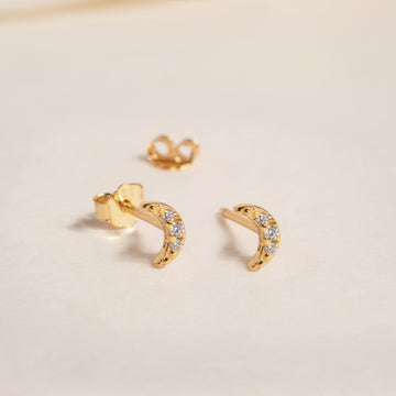 PAVE MOON STUDS