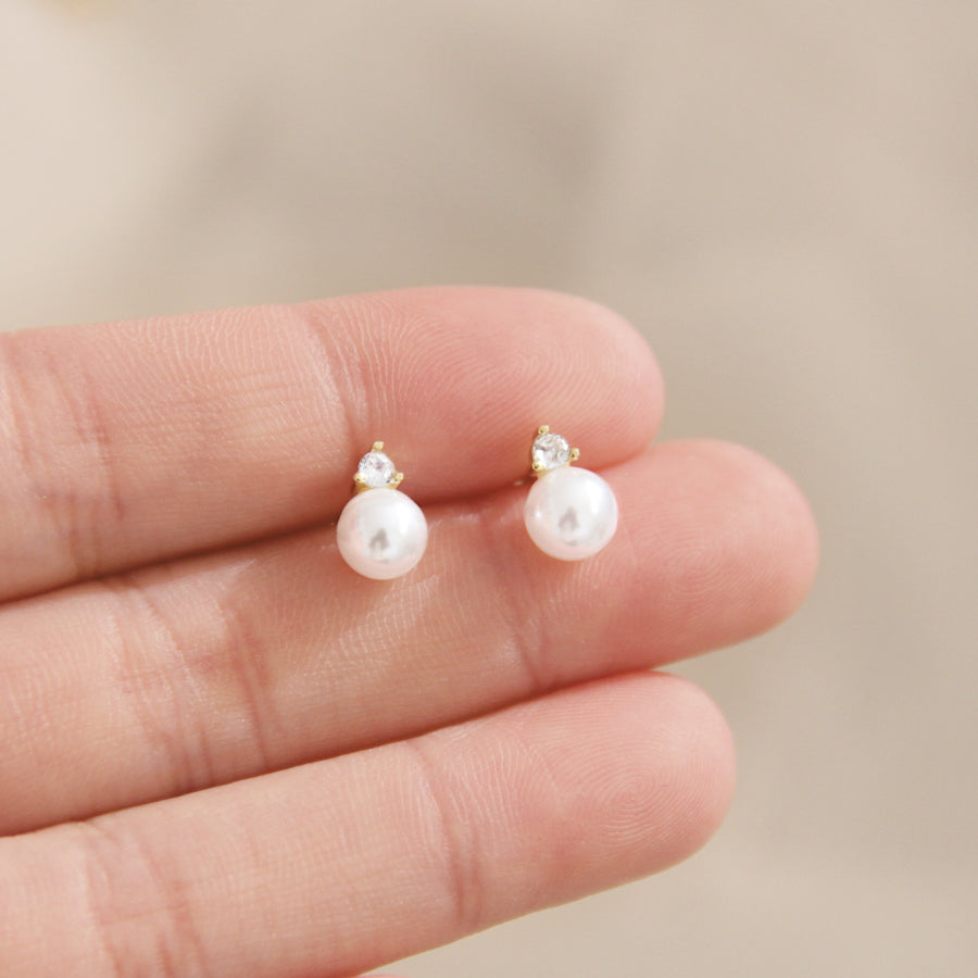 PEARL CZ STUDS
