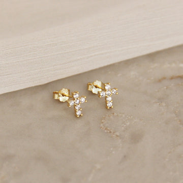 CZ CROSS STUDS